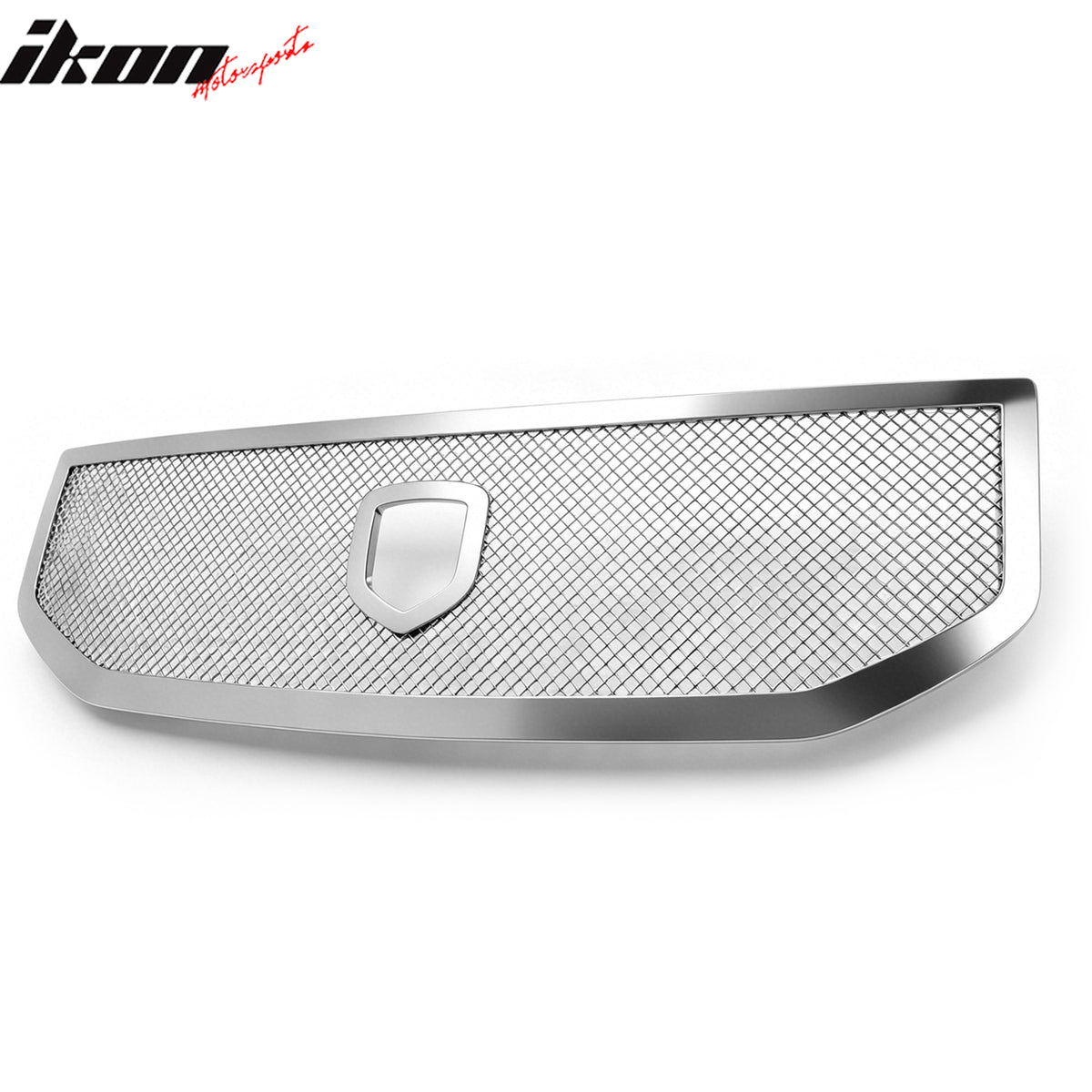 IKON MOTORSPORTS Front Upper Grille, Compatible with 2007-2013 Dodge Caliber, Chrome Replacement Front Bumper Hood Mesh Grill