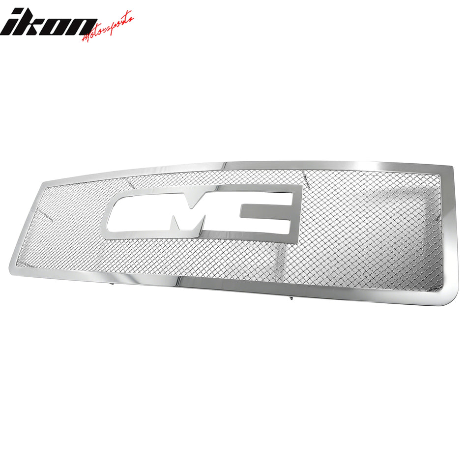 2007-2013 GMC Sierra 1500 Front Grille Chrome Stainless Steel Mesh Style