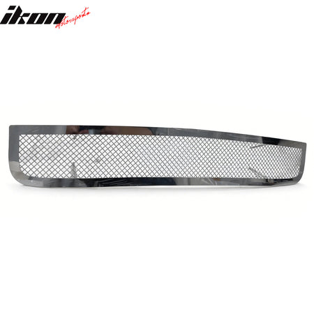 IKON MOTORSPORTS Front Lower Insert Grille, Compatible with 2008-2010 Honda Accord, Mesh Style Black Replacement Front Bumper Hood Grill 1PC
