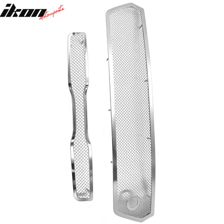 Fits 2014-2016 Kia Soul Mesh Style Front Bumper Grille Chrome Stainless Steel