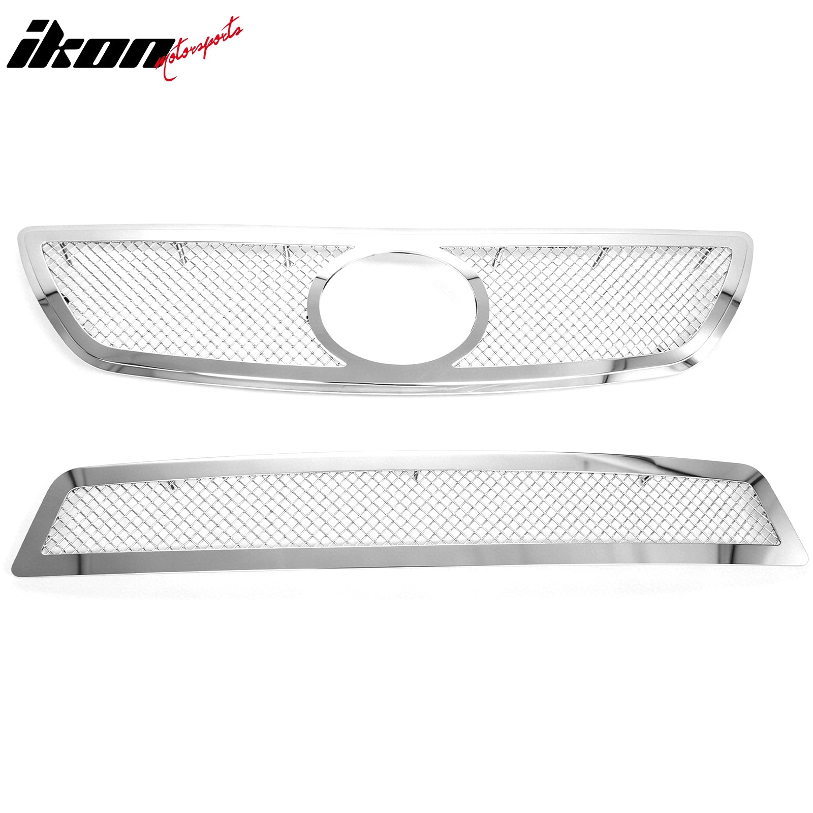 Fits 08-11 Lexus GS350 Front Bumper Upper + Lower Mesh Grille Insert Assembly
