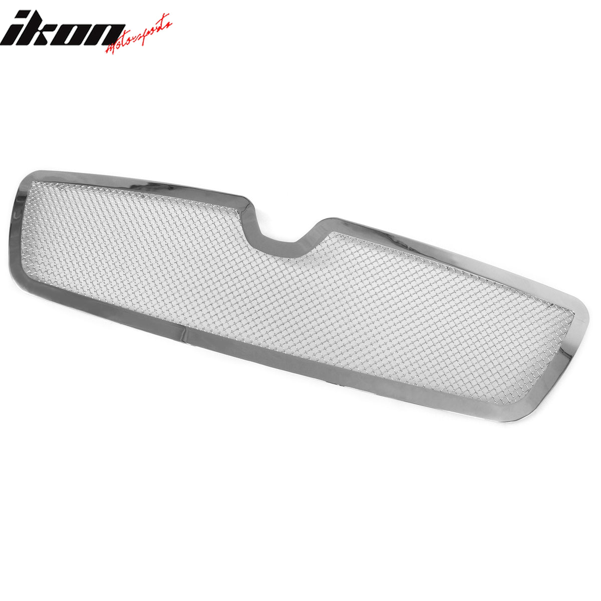 IKON MOTORSPORTS Front Upper Grille, Compatible with 2003-2006 Lincoln Navigator, Chrome Stainless Steel Mesh Style Replacement Front Bumper Hood Grill, 1Piece