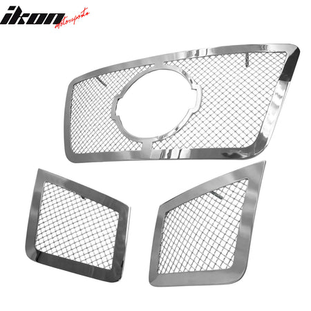 Fits 08-15 Nissan Armada Mesh Style Chrome Front Insert Grille Stainless Steel