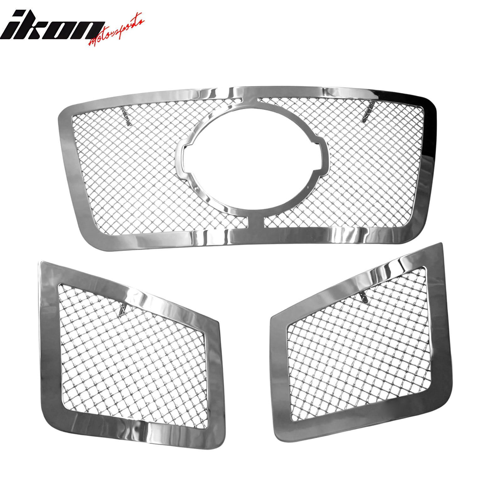Fits 08-15 Nissan Armada Mesh Style Chrome Front Insert Grille
