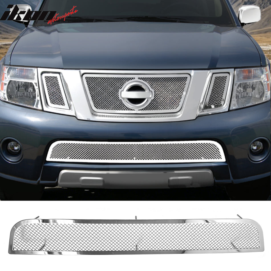 2008-2012 Nissan Pathfinder Mesh Style Front Grille Chrome Stainless Steel
