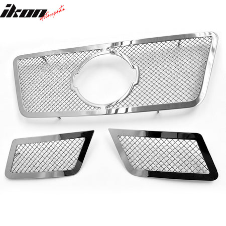 Fits 08-12 Nissan Pathfinder Mesh Chrome Front Insert Grille Stainless Steel