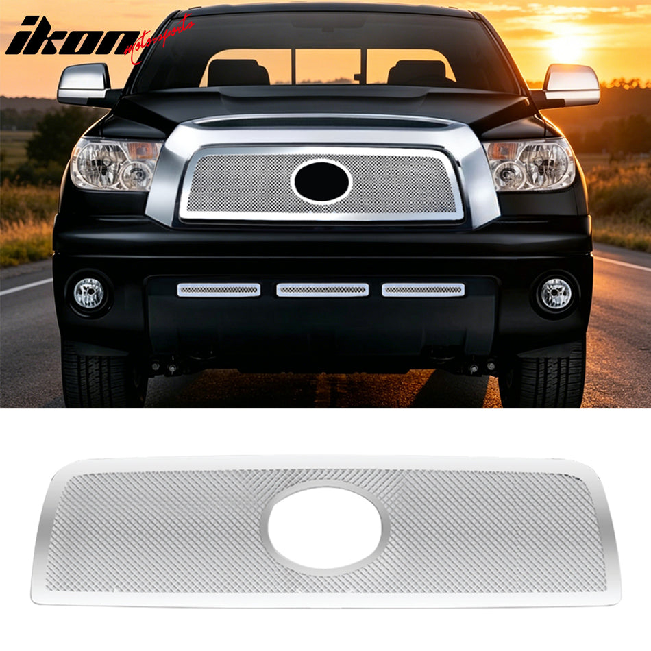 2007-2009 Toyota Tundra Mesh Style Chrome Front Upper Grille Stainless Steel