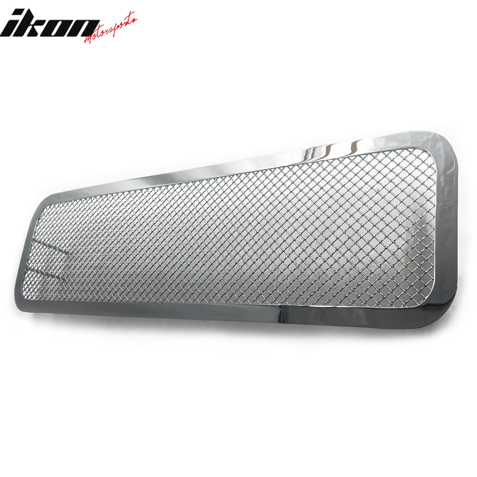 IKON MOTORSPORTS Front Lower Grille, Compatible with 2008-2015 Nissan Titan & Armada, Chrome Mesh Style Stainless Steel Replacement Front Bumper Hood Mesh Grill