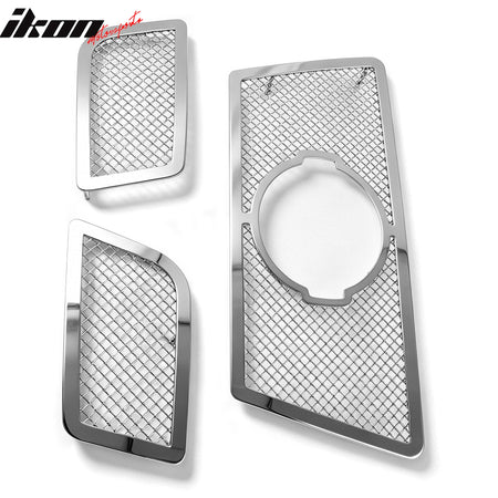 For 2008-2015 Nissan Titan Mesh Style Front Bumper Grille Chrome Stainless Steel