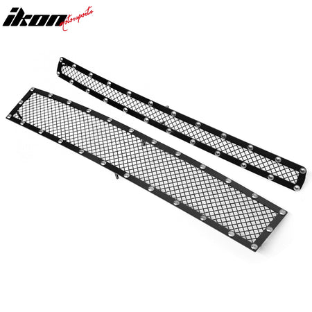 Fits 07-10 Silverado 2500 3500 HD Mesh Style W/ Chrome Rivets Front Lower Grille