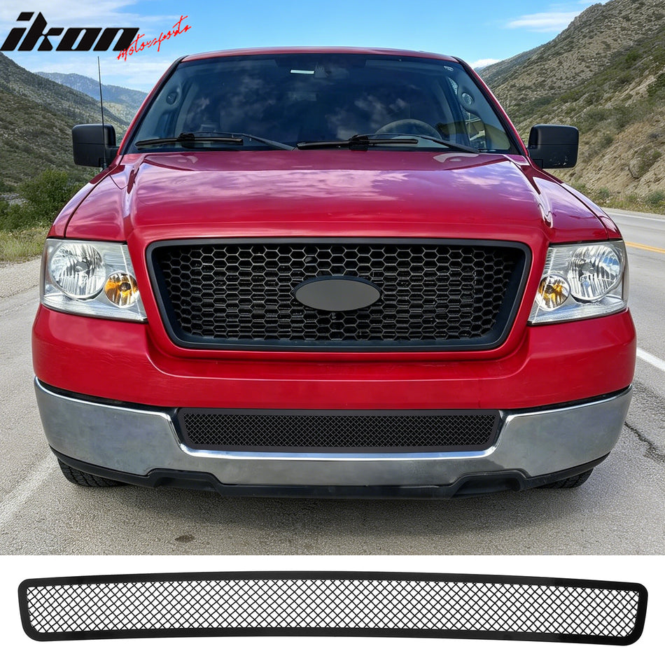 2004-2005 Ford F-150 Mesh Style Black Front Lower Grille Insert Steel