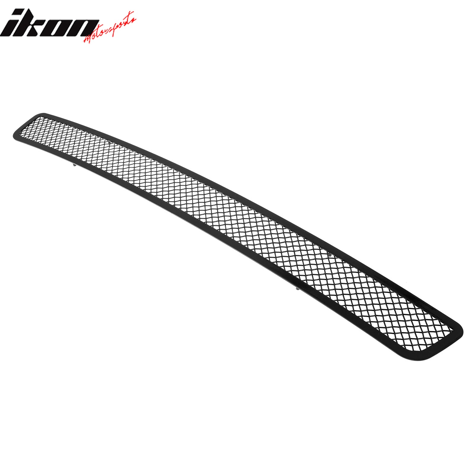 IKON MOTORSPORTS Front Bumper Lower Bottom Grille Insert, Compatible with 2004-2005 Ford F-150, Mesh Style W/Chrome Rivets Black Stainless Steel Perimeter Woven Replacement Front Bumper Grill Assembly