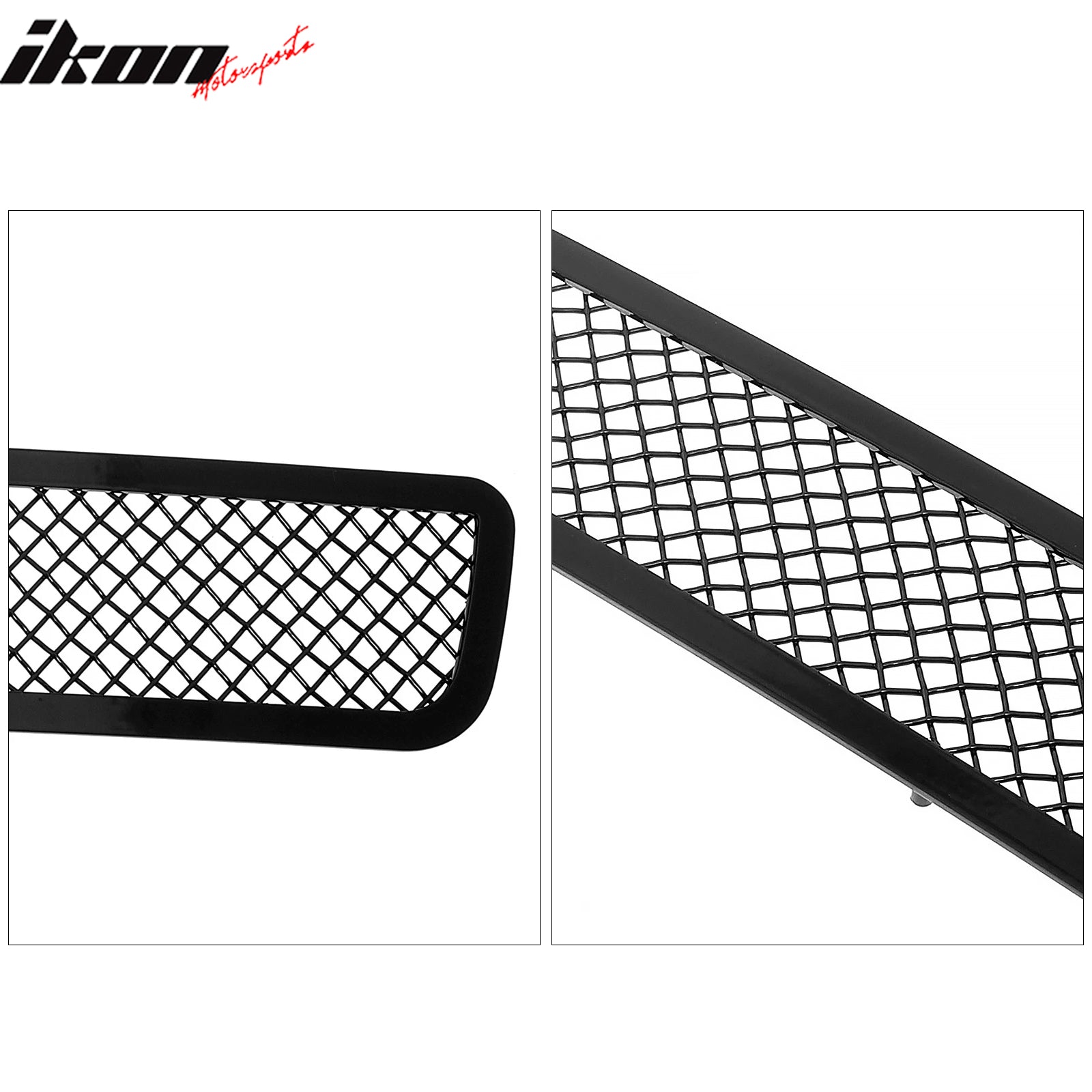 Fits 2004-2005 Ford F150 Mesh Style Front Bumper Lower Grille Insert Black Steel