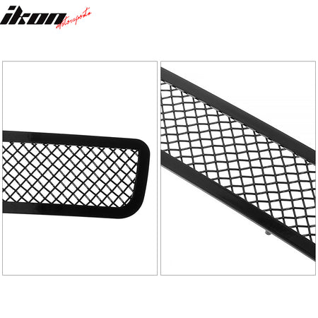 Fits 2004-2005 Ford F150 Mesh Style Front Bumper Lower Grille Insert Black Steel