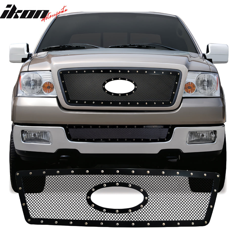 2004-2008 Ford F-150 Mesh Style Chrome Front Grille Stainless Steel