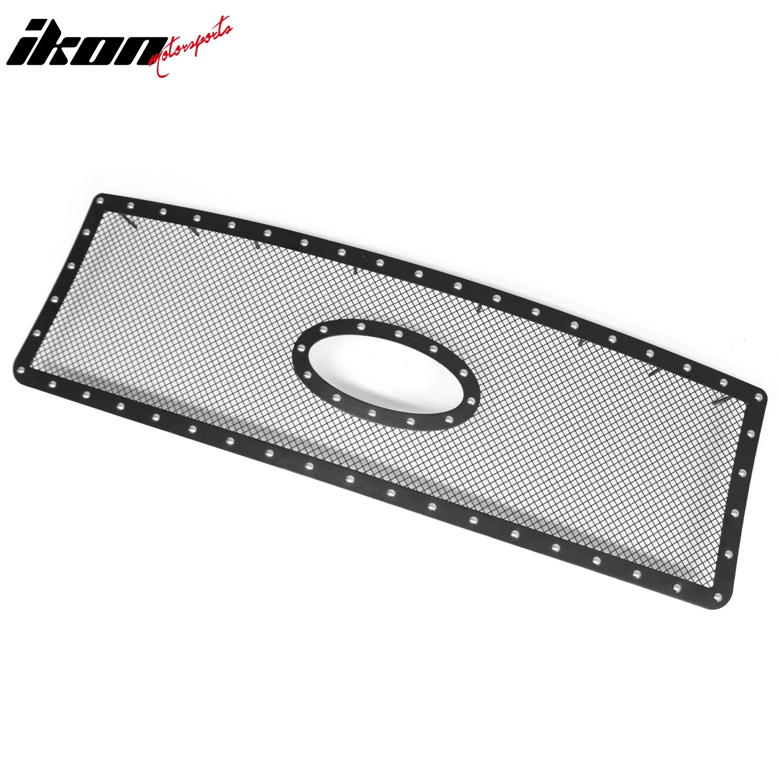 Fit 2009-2014 Ford F-150 Front Upper Grille Insert w/ Chrome Rivets Chrome