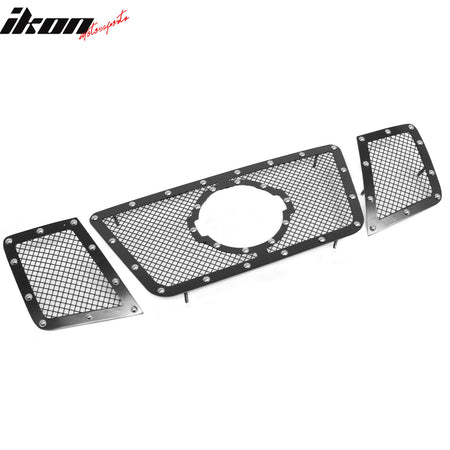 Fits 2008-2015 Nissan Armada Grille Stainless Steel Mesh Style + Chrome Rivets