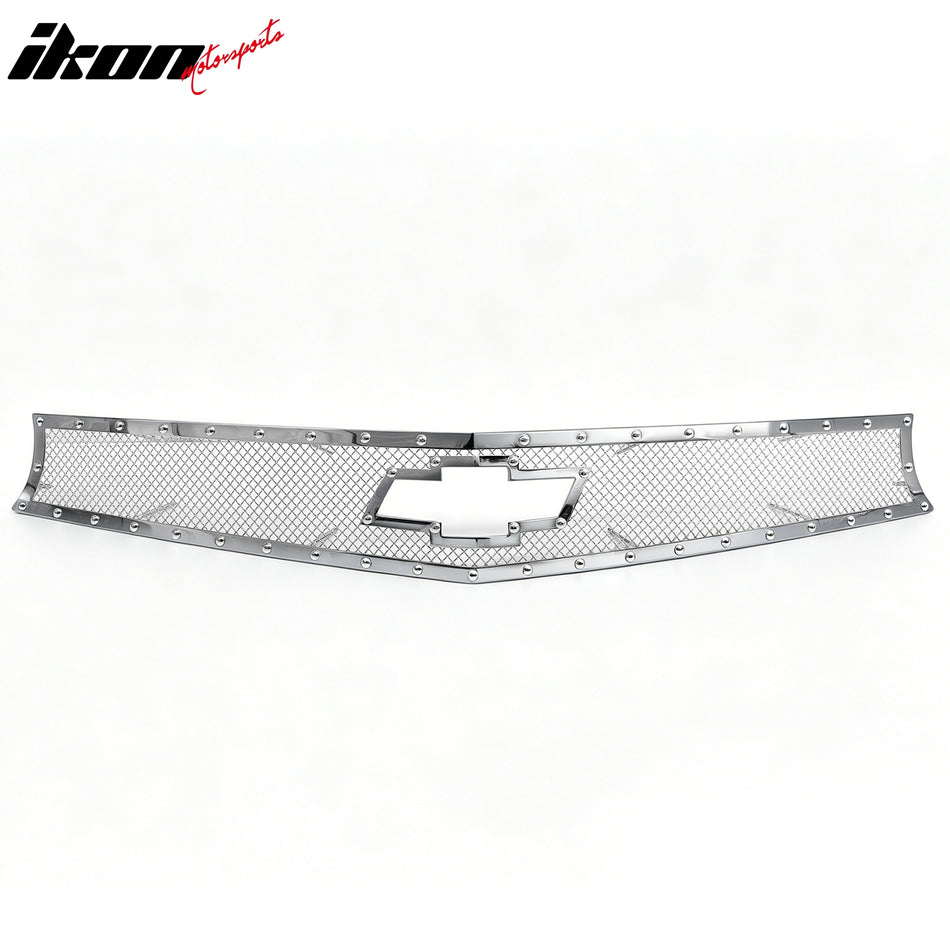 2010-2013 Chevy Camaro Mesh Deluxe Version Front Upper Grille Stainless Steel