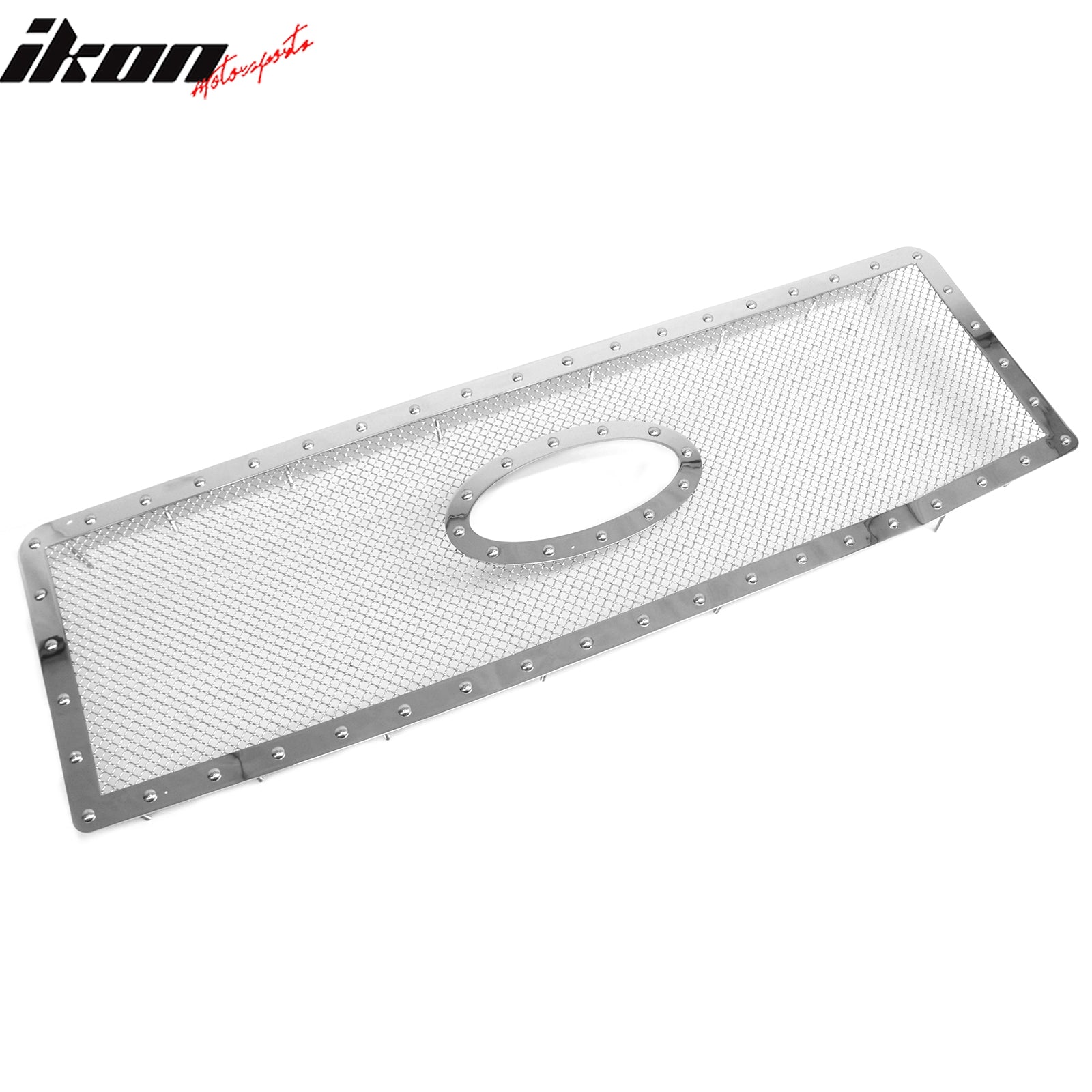 Fits 2009-2014 Ford F-150 XLT Grille Chrome Stainless Steel Mesh Chrome Rivet