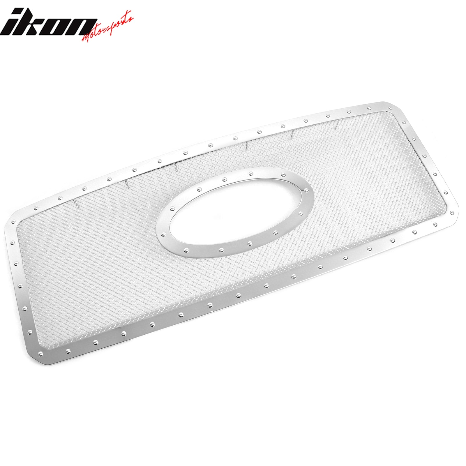 Fits 11-16 Ford F-250 F-350 F-450 Super Duty Mesh Grille Chrome Stainless Steel