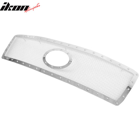 Fits 10-13 Toyota Tundra Mesh Front Upper Grille Chrome Rivet Stainless Steel
