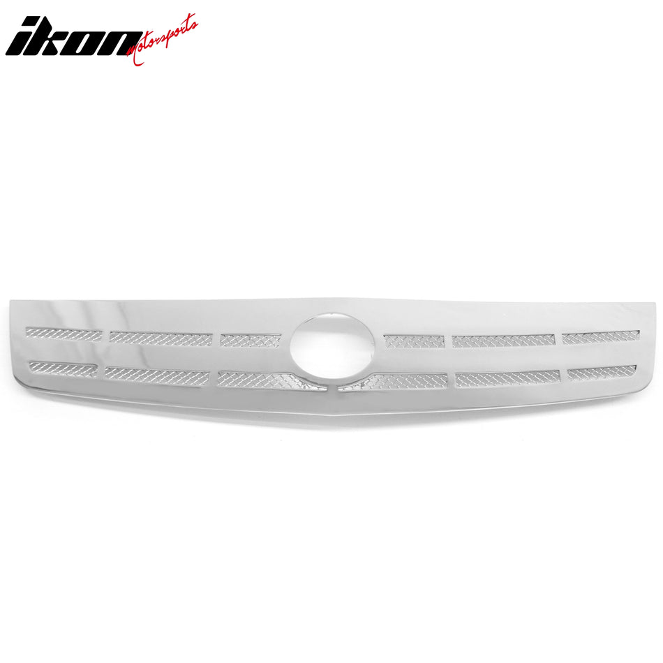 Front Bumper Upper Hood Mesh Grille Insert Assembly Replacement 2005-2007 Cadillac STS Chrome