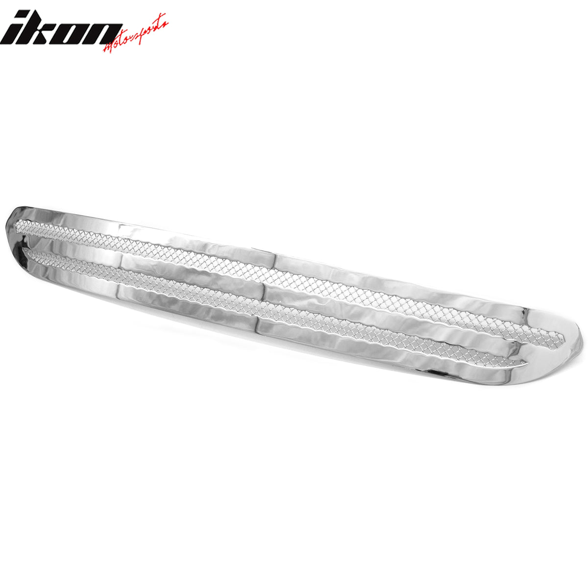 IKON MOTORSPORTS Front Lower Grille, Compatible with 2010-2012 Ford Fusion, Chrome Mesh Style Replacement Front Bumper Hood Grill, 1Piece