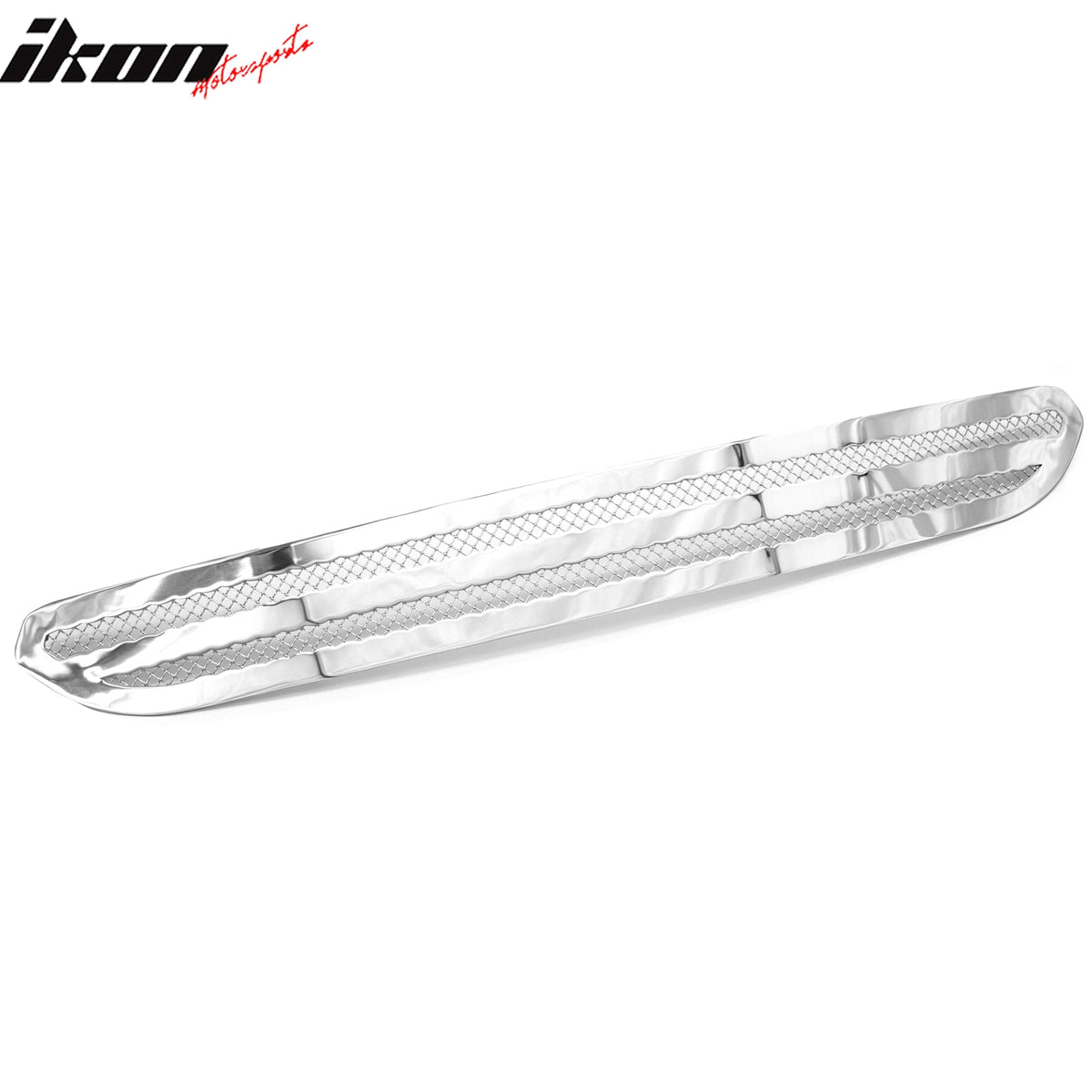 Fits 2010-2012 Ford Fusion Front Bumper Hood Grille Cover Trim Chrome Mesh Style