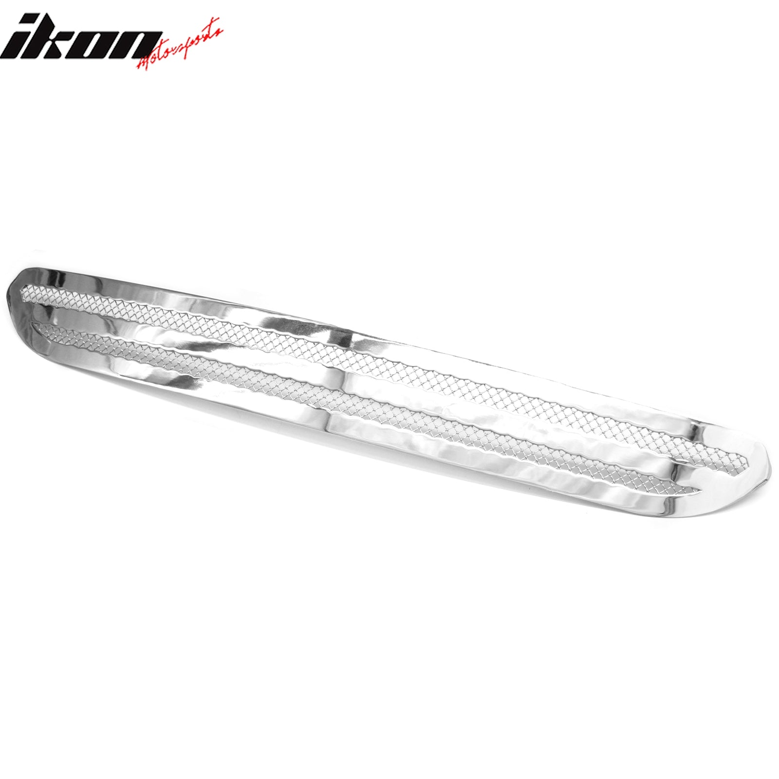 Fits 2010-2012 Ford Fusion Front Bumper Hood Grille Cover Trim Chrome Mesh Style