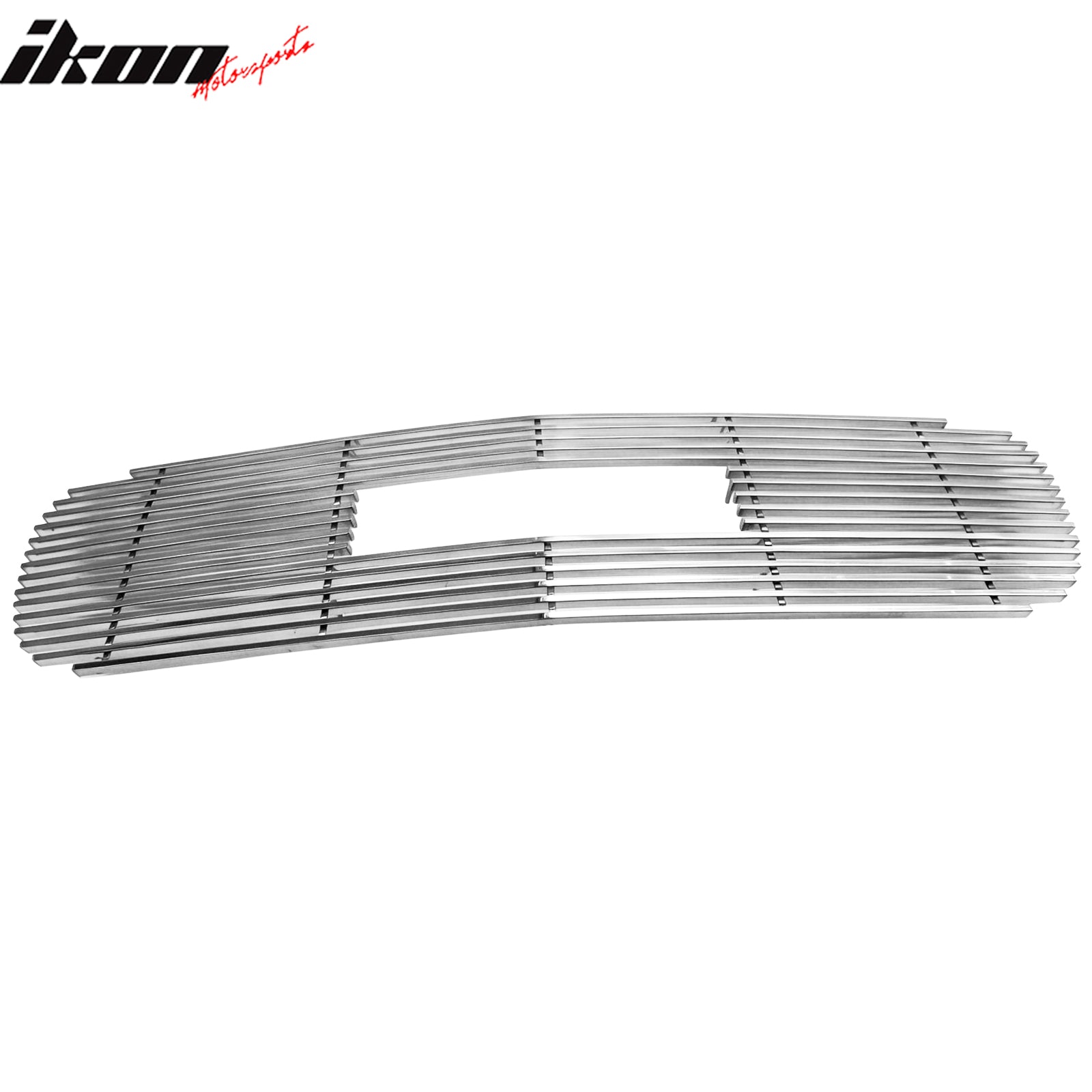 IKON MOTORSPORTS Front Upper Insert Grille, Compatible with 1999-2002 GMC Sierra/Yukon/2002-2006 GMC Yukon XL, Chrome Replacement Front Bumper Hood Grill 1PC