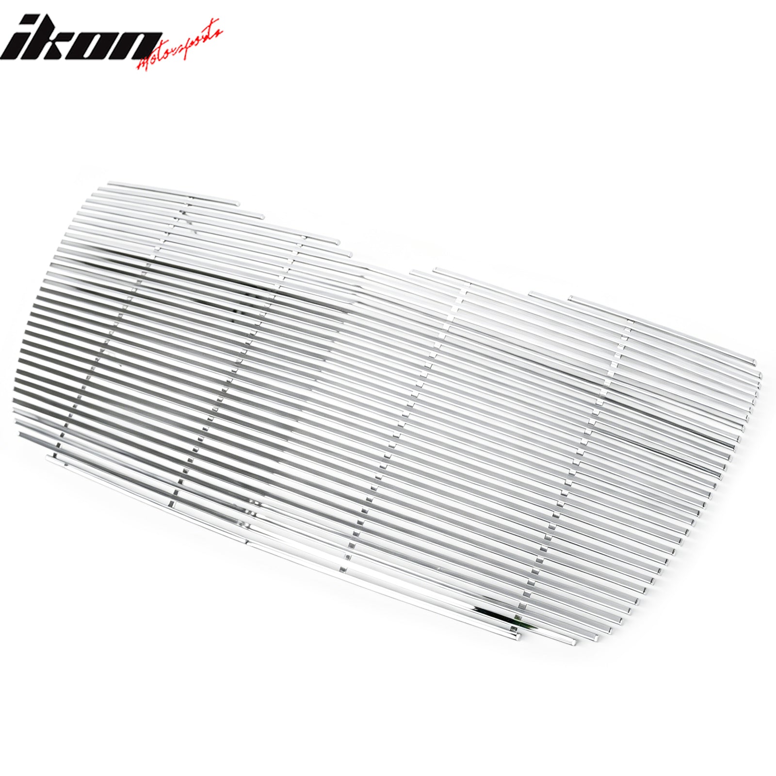 IKON MOTORSPORTS Front Upper Billet Grille Insert, Compatible with 2005-2010 Chrysler 300/300C, Chrome Replacement Front Bumper Grill