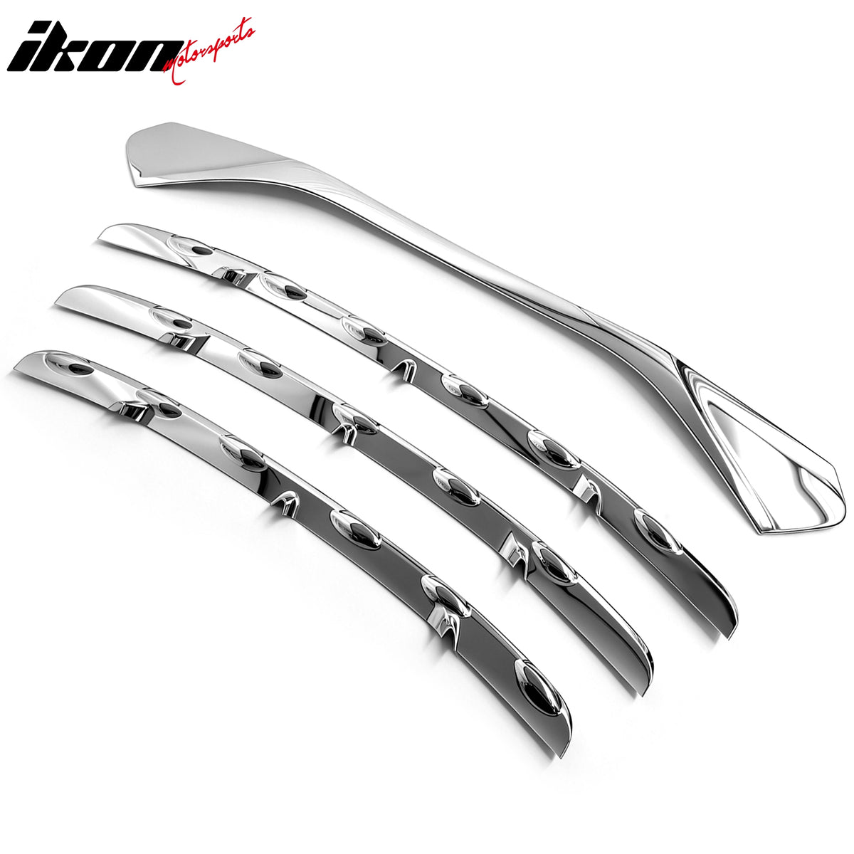 IKON MOTORSPORTS Front Bumper Grille, Compatible with 2010-2015 Hyundai Tucson, Chrome Replacement Front Bumper Grill Assembly, 4PCS