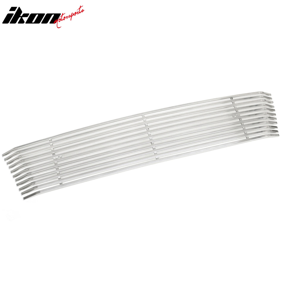 IKON MOTORSPORTS Front Lower Insert Grille, Compatible with 2007-2014 GMC Yukon, Chrome Billet Style Replacement Front Bumper Hood Grill 1PC