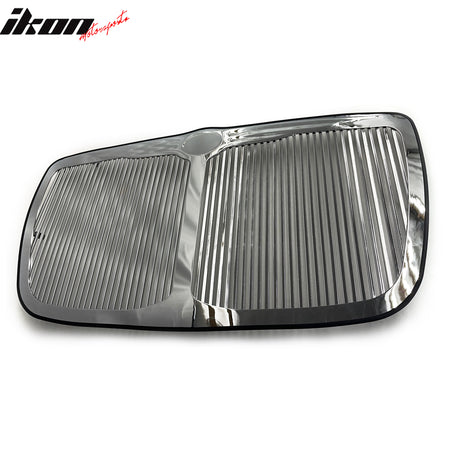 IKON MOTORSPORTS Front Upper Grille, Compatible with 2005-2010 Chrysler 300 300C, Chrome Ment Style with Big Bar Replacement Front Bumper Hood Billet Grill