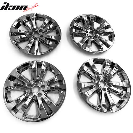 IKON MOTORSPORTS 17 inch Wheel Cover Hubcaps, Compatible with 2015-2017 Chrysler 200, Chrome Plastic Car Hub Caps Replacement Wheel Skin Rim Covers, 4 Pack