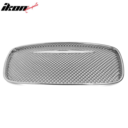 IKON MOTORSPORTS Front Bumper Grille, Compatible with 2015-2023 Chrysler 300, Chrome Mesh Style Replacement Front Bumper Grill Assembly, 1Piece