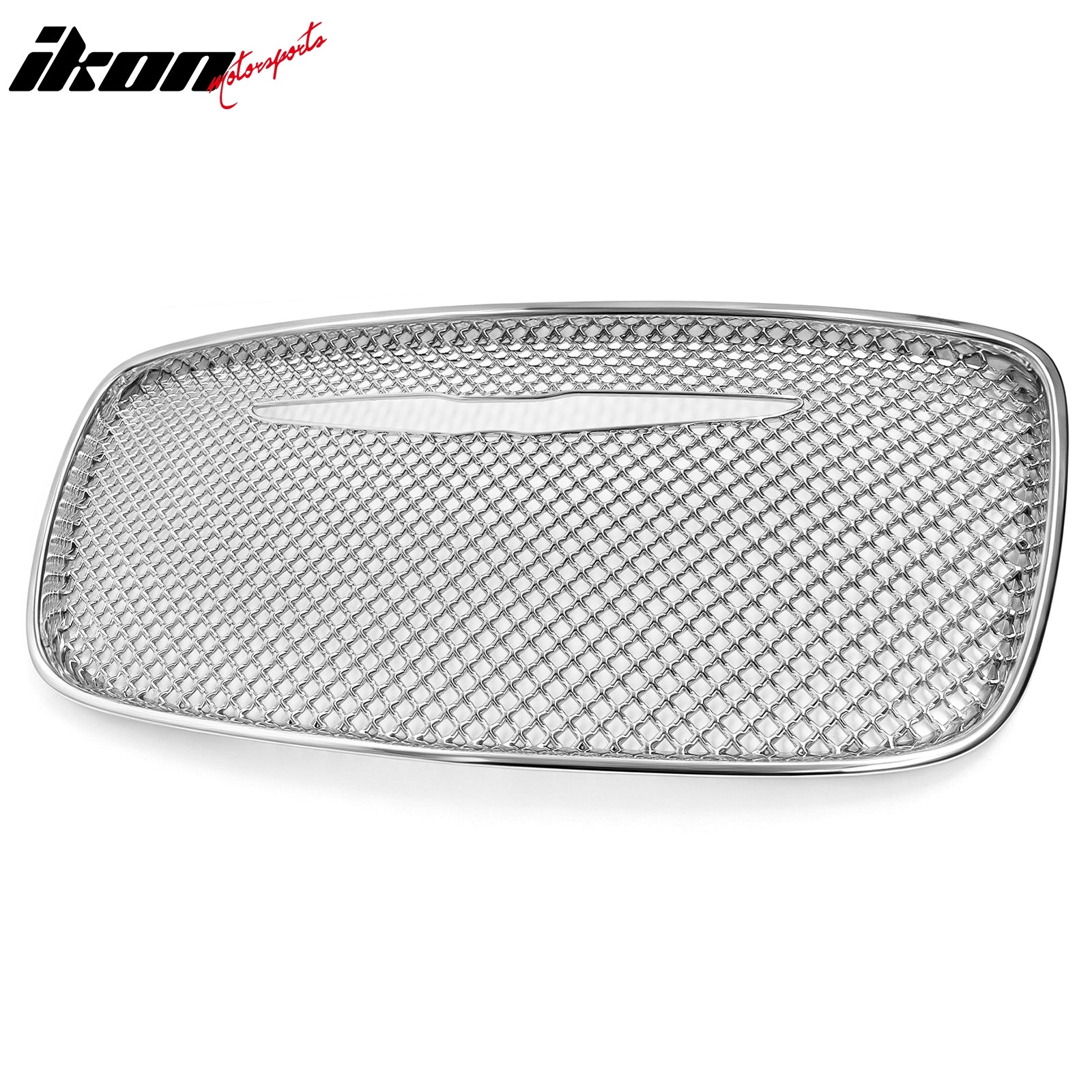 Fits 2015-2023 Chrysler 300 Front Bumper Hood Grille Cover Chrome Mesh Style