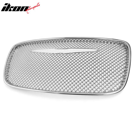 Fits 2015-2023 Chrysler 300 Front Bumper Hood Grille Cover Chrome Mesh Style