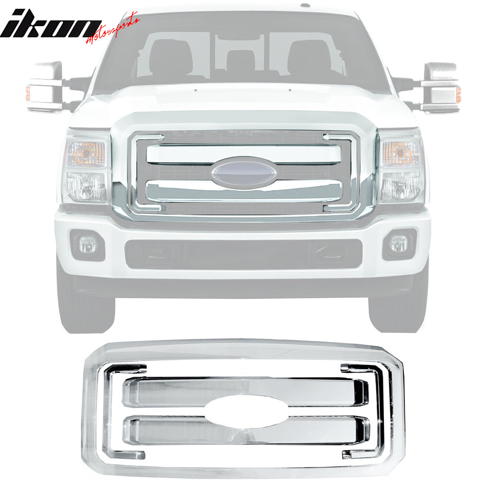 2011-2016 Ford F-250 OE Style Chrome Front Bumper Upper Grille ABS