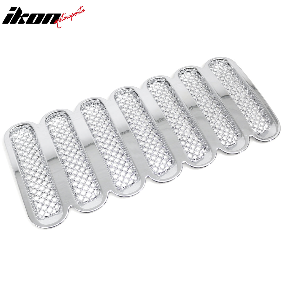 Fits 2007-2017 Jeep Wrangler & 18 Wrangler JK Front Grille Chrome ABS Mesh Style