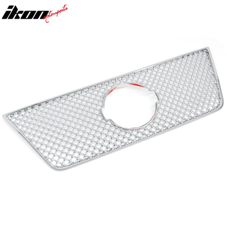 IKON MOTORSPORTS Front Bumper Grille, Compatible with 2013-2016 Nissan Pathfinder S/SV/SL/PLATINUM, Chrome Mesh Style Replacement Front Bumper Grill Assembly, 1Piece