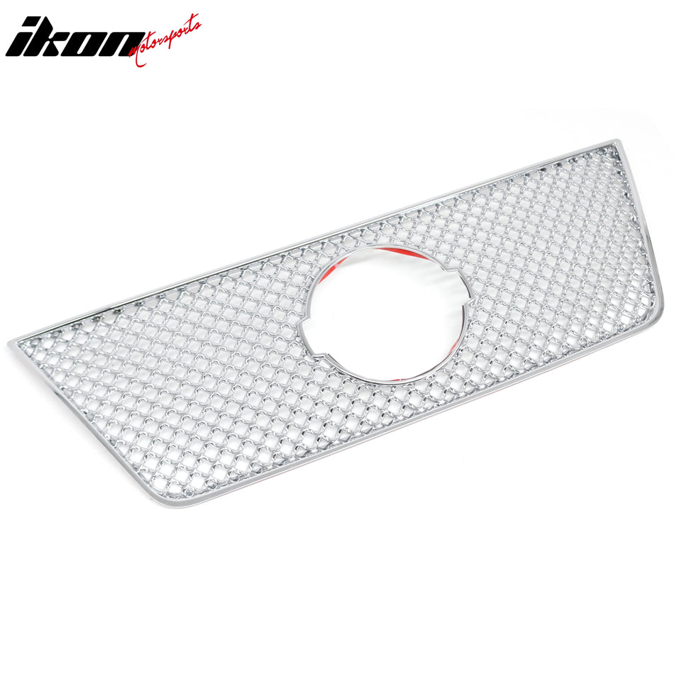 IKON MOTORSPORTS Front Bumper Grille, Compatible with 2013-2016 Nissan Pathfinder S/SV/SL/PLATINUM, Chrome Mesh Style Replacement Front Bumper Grill Assembly, 1Piece