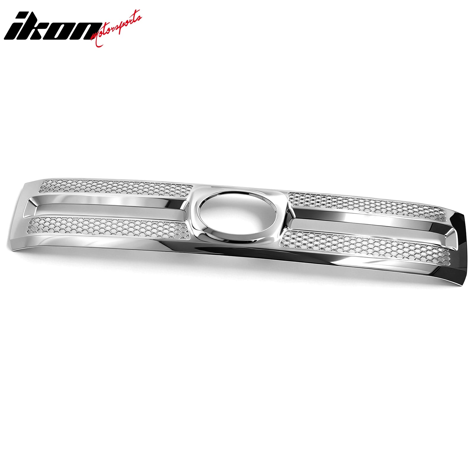 IKON MOTORSPORTS Front Bumper Grille, Compatible with 2010-2013 Toyota Tundra SR5, Chrome Mesh Style Replacement Front Bumper Grill Assembly, 1Piece