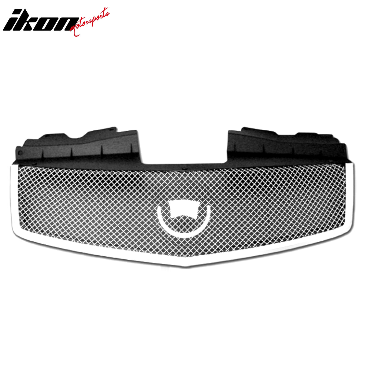 For 03-07 Cadillac CTS Mesh Style Bumper Hood Mesh Grille Chrome ABS + Aluminium
