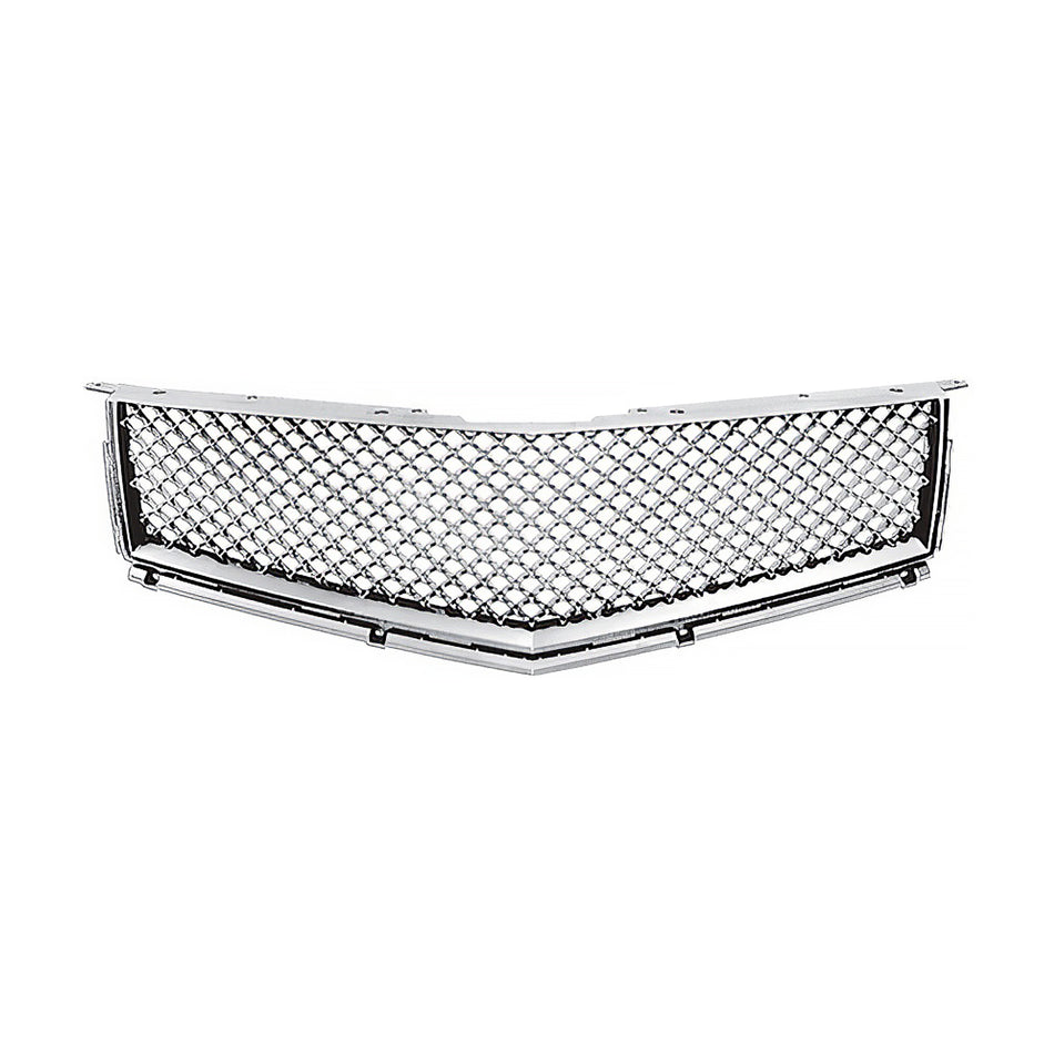 2010-2012 Cadillac SRX Bentley Mesh Front Upper Grille Chrome ABS