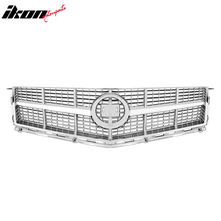 For 10-12 Cadillac SRX OE Style Front Bumper Upper Mesh Grille Guard Chrome ABS