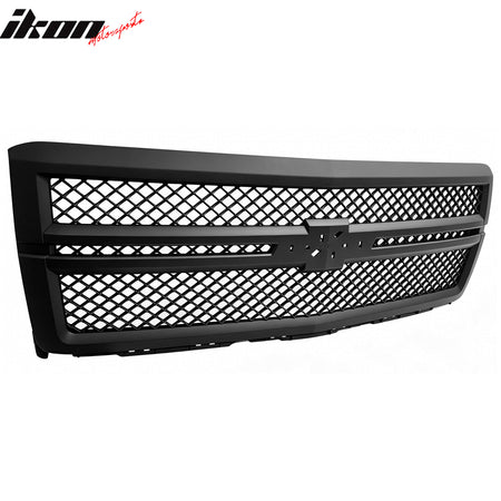 Fits 14-15 Chevrolet Silverado 1500 B Style Front Bumper Hood Upper Grille ABS