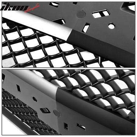 Fits 14-15 Chevrolet Silverado 1500 B Style Front Bumper Hood Upper Grille ABS