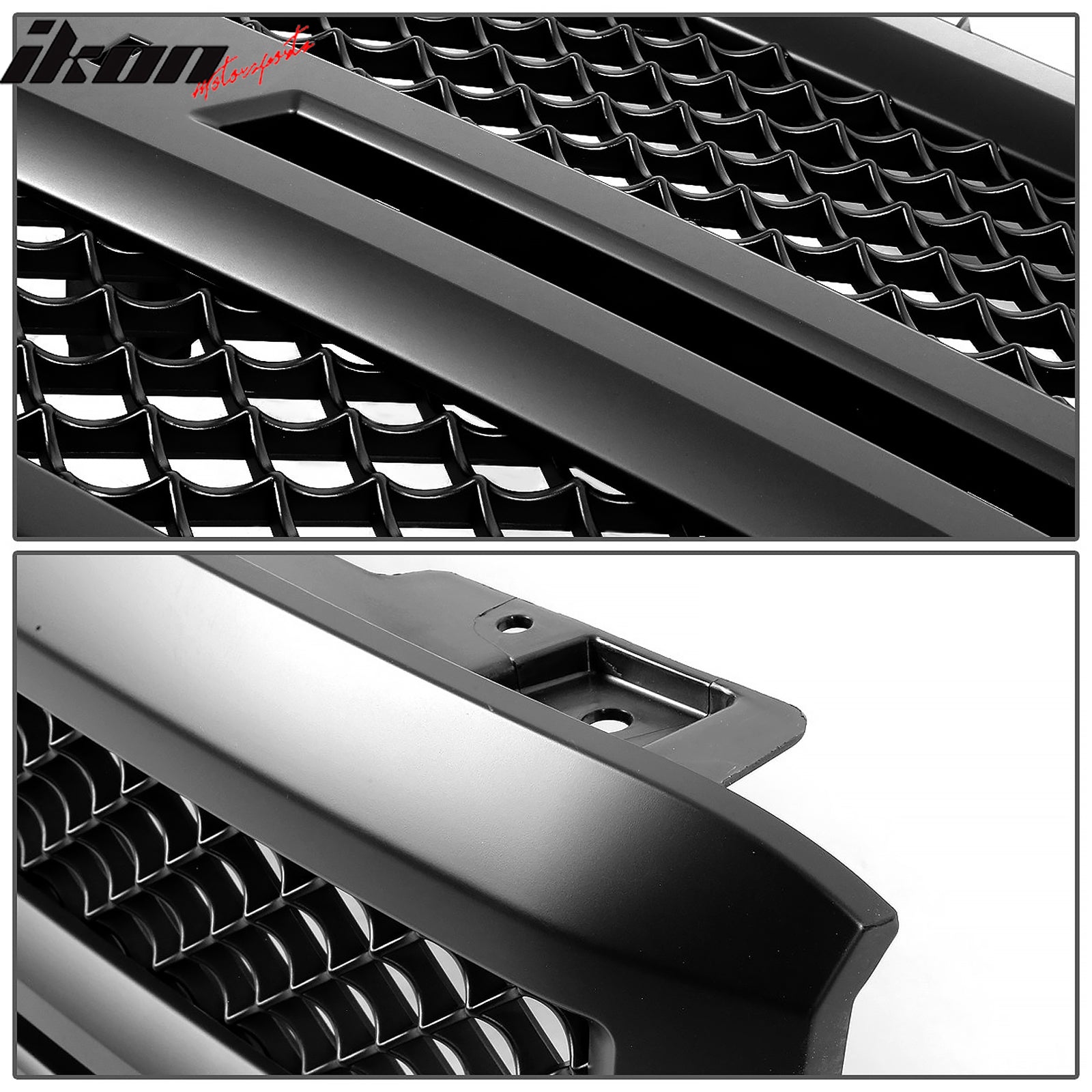 Fits 14-15 Chevrolet Silverado 1500 B Style Front Bumper Hood Upper Grille ABS