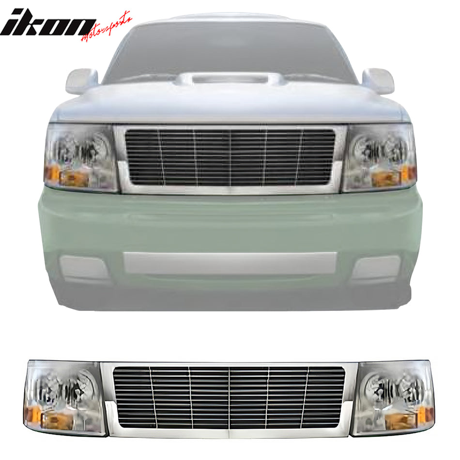 1999-2002 Silverado 1500/1500 HD/2500/2500 HD/3500 Grill W/ Headlights
